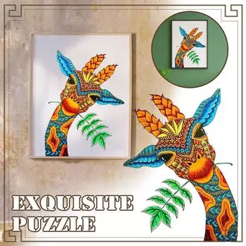 Деревянные пазлы Медведь, деревянные пазлы для взрослых и детей, семейные игрушки A