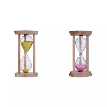 Деревянные песочные часы 3 минуты песочные часы песочные часы таймер для чистки зубов(желтый)