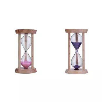 Деревянные песочные часы на 3 минуты песочные часы детский таймер для чистки зубов(розовый)