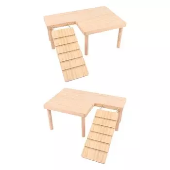 Деревянные платформы для хомяков с лестницей для лазания, игровой набор для грызунов, крыс и мышей Left