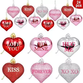 Деревянные плоские поделки Любовь ко Дню святого Валентина Деревянные подвески Свадебные украшения One Size