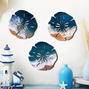 Деревянные пляжные подвесные знаки ретро летнее настенное искусство океан животные настенные украшения тропическое кафе-бар 3pcs