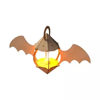Деревянные поделки Хэллоуин Подвесной абажур Креативные украшения Хэллоуин One Size