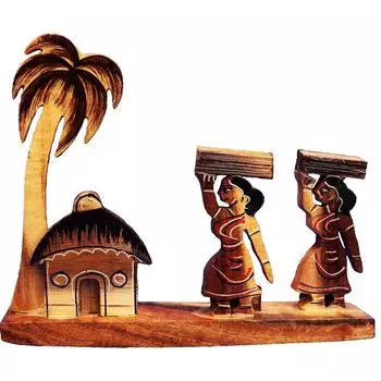 Деревянные поделки ручной работы Фермерские девочки-экспонат - украшение стола и настенная игрушка для домашнего декора для детей