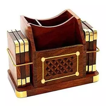 Деревянные подставки для напитков 15,24 см, набор деревянных настольных подставок из 6 штук для кофейных кружек, чайных чашек, пивных банок, барных стаканов и стаканов для воды, декора для дома и офиса