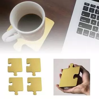 Деревянные подставки-пазлы Креативные забавные подставки для чая Набор фанерных игрушек-пазлов для детей Уникальная кухня, столовая, бар, офисный декор 1pc
