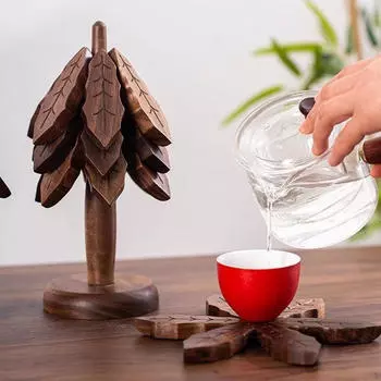 Деревянные подставки под елку с держателем Trivets Набор термостойких держателей для горшков