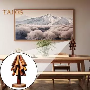 Деревянные подставки под горячее, набор подставок в форме дерева, термостойкие подставки для чайников, горячие кастрюли, кухонные принадлежности ручной работы из черного ореха коричневый