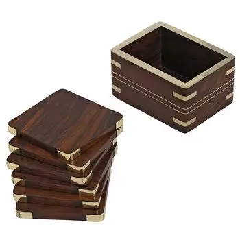 Деревянные подставки под напитки Деревянные подставки под стол, набор из 6 штук для чашек чая, кофейных кружек, пивных банок, барных стаканов и стаканов для воды, новые