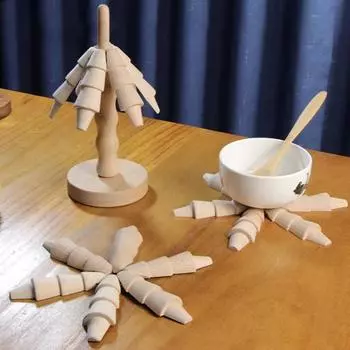 Деревянные подставки с подставкой, настольные, складные, елочные украшения, складной кухонный декор