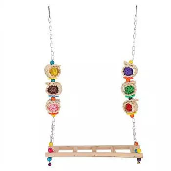 Деревянные подвесные качели для домашних животных, курица, игрушка, птица, попугай, курица, подставка для восхождения, лестница, обучающие игрушки