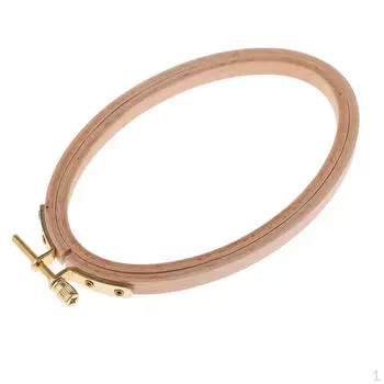 Деревянные пяльцы овальной формы для вышивания гобелена 16 х 10 см