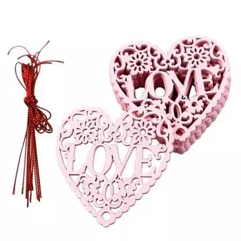 Деревянные праздничные свадебные принадлежности ко Дню святого Валентина в форме сердца, полые украшения для любви, товары для дома One Size