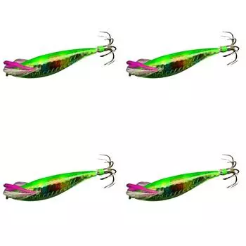 Деревянные приманки для креветок с крючком для ловли осьминогов и каракатиц (зеленый)