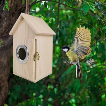 Деревянные принадлежности для скворечников Подвесной скворечник для наружного использования на дереве