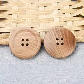 Деревянные пуговицы Натуральные деревянные пуговицы Круглые пуговицы цвета бревна Аксессуары для одежды Винтажная рубашка 16L = 10.0 MM * round * 1 #log color