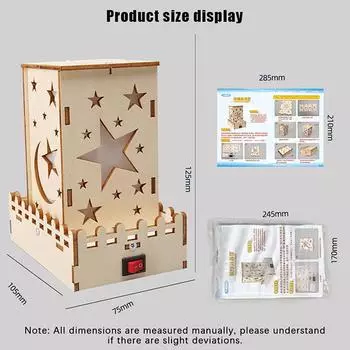 Деревянные разноцветные звездные огни наборы DIY научные строительные проекты 3D деревянные головоломки сборка модель набор развивающие игрушки для мальчиков и девочек