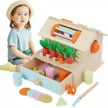 Деревянные развивающие игрушки для дошкольников, обучающие игрушки, кубики для малышей 1-3 лет 1PCS