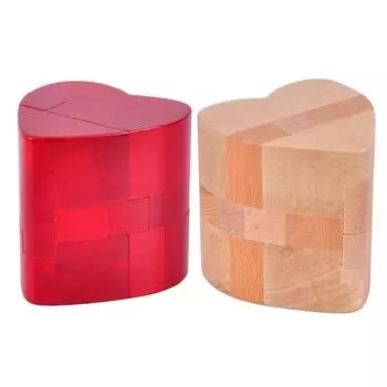 Деревянные развивающие игрушки для взрослых, классические интеллектуальные игрушки, замок Конг Мин, замок Любань, шар Конг Мин, замок в форме сердца, буковое дерево