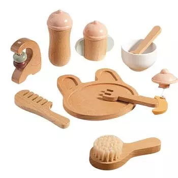 Деревянные ролевые игрушки для ролевых игр, ранние развивающие игрушки для малышей makeup set