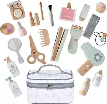 Деревянные ролевые игры, детская маска для лица, набор для макияжа, имитация красоты, модная игрушка, косметический набор, развивающие игрушки для девочек, подарок