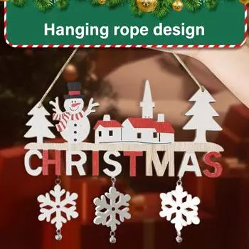 Деревянные рождественские подвесные подвески Санта-Клаус Веселое рождественское украшение для дома Рождественские елочные украшения 2024 Подарки на Новый год