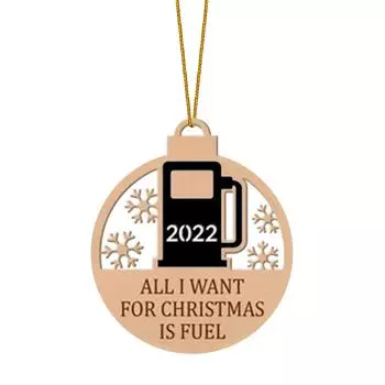 Деревянные рождественские произведения искусства на АЗС, толстые рождественские елки, подвесные новогодние украшения 7