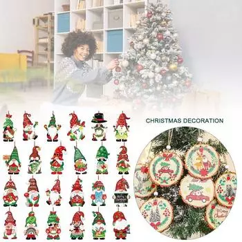 Деревянные рождественские украшения, изготовление своими руками, красочная рождественская композиция, Санта-Клаус, рождественский домашний декор для вечеринки