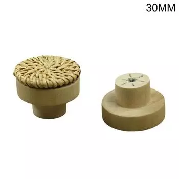 Деревянные ручки Буковые ротанговые ручки для ящиков Ручка для мебели для шкафа Ручка для дверцы шкафа Ручки для комода Мебельная фурнитура