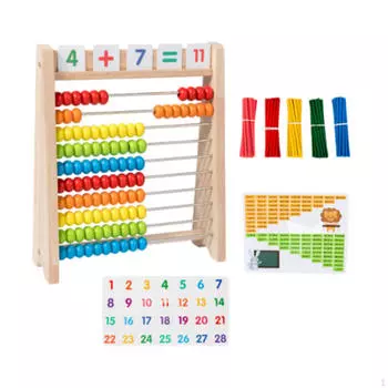 Деревянные счеты для детей, математические счетные рамки, развивающие игры, дошкольные обучающие игрушки, 10 рядов