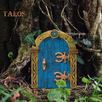 Деревянные сказочные ворота, садовые сказочные двери, миниатюрные аксессуары, гладкие края, реалистичное миниатюрное украшение для сказочной двери A