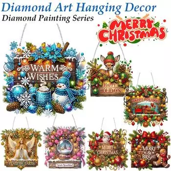 Деревянные специальные формы Рождество 5D DIY Алмазное искусство подвесные украшения Алмазная живопись подвесные украшения Украшение для спальни