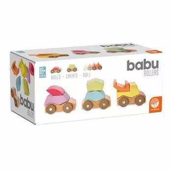 Деревянные строительные блоки MindWare Car Babu Roller 13819048 Оригинальный продукт