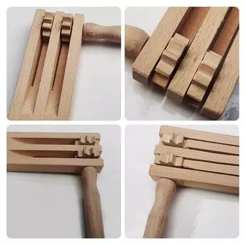 Деревянные трещотки-шумовые изготовители Традиционная мексиканская погремушка Матрака для игр Деревянная погремушка-трещотка Инструмент для вечеринок 1PC