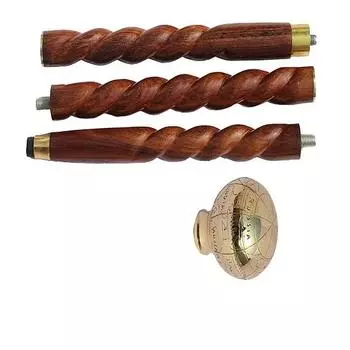 Деревянные трости Brass Globe