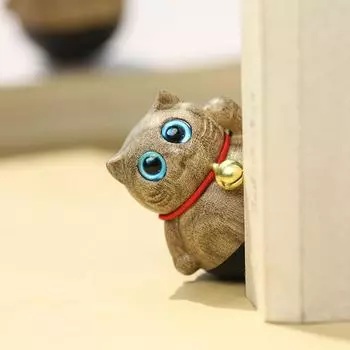Деревянные украшения для стаканов, деревянная кошка, резьба по животному, украшение для дома, декомпрессионные игрушки, подарки на день рождения, деревянная статуя кошки, скульптура, декор