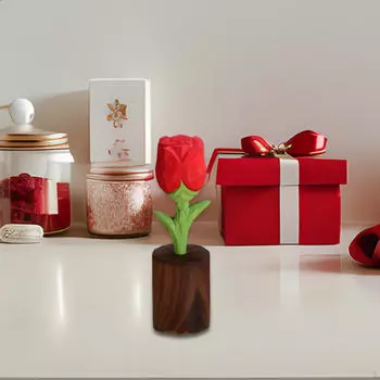 Деревянные украшения из роз, искусственные цветы, ручная резьба, реалистичные подарки на день рождения