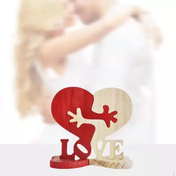 Деревянные украшения в форме сердца, деревянные знаки любви, настольные украшения, деревянная статуэтка для 12cmx12cm