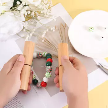 Деревянные захваты для узлов силиконовых бусин, легкие, простые в обращении, равномерное натяжение, проекты для творчества