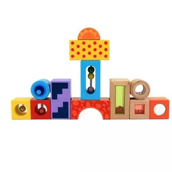 Деревянные звуковые блоки, 12 звуковых блоков с красочным принтом и различными звуками, 21 шт., бук, 5 различных символов плагинов, 20 шт. Package size:23*23*4.5cm