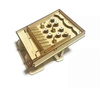Деревянный 3D-пазл для игры в пинбол, игровая машина ручной работы, набор для 3D-пазла, небольшой пинбольный автомат