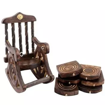 Деревянный красивый дизайн, набор подставок для чая и кофе с декоративным держателем для чайных кофейных чашек, кружки, пивные банки, барное стекло