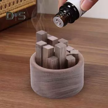 Деревянный ароматерапевтический диффузор, круглый автомобильный диффузор эфирных масел, натуральная деревянная палочка, расширяющаяся основа для аромата, украшение для домашнего офиса и рабочего стола B