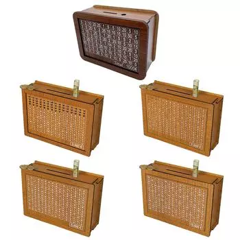 Деревянный банк для денег со счетчиком, настольный банк для монет, многоразовые изделия ручной работы, легкий праздничный подарок для детей и взрослых A