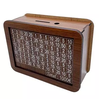 Деревянный банк для денег со счетчиком, настольный банк для монет, многоразовые изделия ручной работы, легкий праздничный подарок для детей и взрослых A