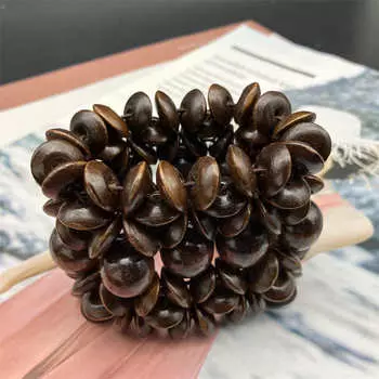 Деревянный браслет, краска для выпечки, ширина браслета, звезда, глубокий цвет, литературный ретро-стиль, браслет в стиле ретро 17.2*6.4cm