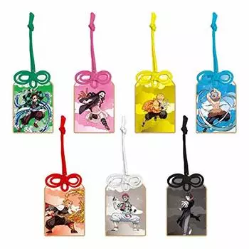 Деревянный брелок для ключей «Demon Kimetsu no Yaiba Trading Amulet Type» из комплекта 7 Slayer Vol.2