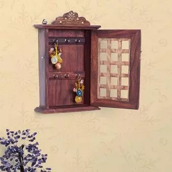 Деревянный брелок для ключей премиум-класса Pakka Sheesham, квадратный брелок для ключей среднего размера, 31,75 см