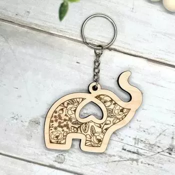 Деревянный брелок в виде слона для сестричества, женский брелок в виде слона для племени, рюкзак, сумочка, подвесное украшение, кулон, подарок на день дружбы