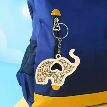 Деревянный брелок в виде слона для сестричества, женский брелок в виде слона из племени, рюкзак, сумочка, подвесное украшение